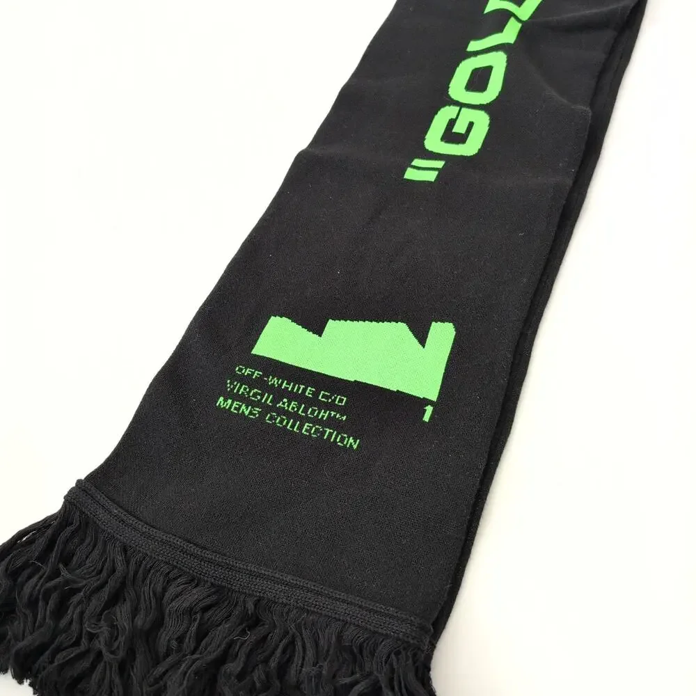 OFF-WHITE Arch Shapes Scarf Black Green 